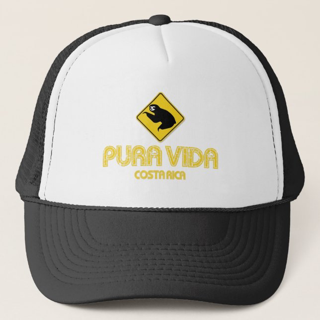 Camionero Pura vida Sloth cruzando Gorra de Costa Rica (Anverso)