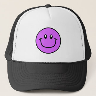 Camionero Púrpura sonriente 0003 del gorra de la cara