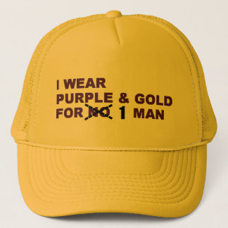 Camionero Púrpura y gorra de Favre del oro