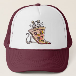Camionero Rata con el gorra de la pizza