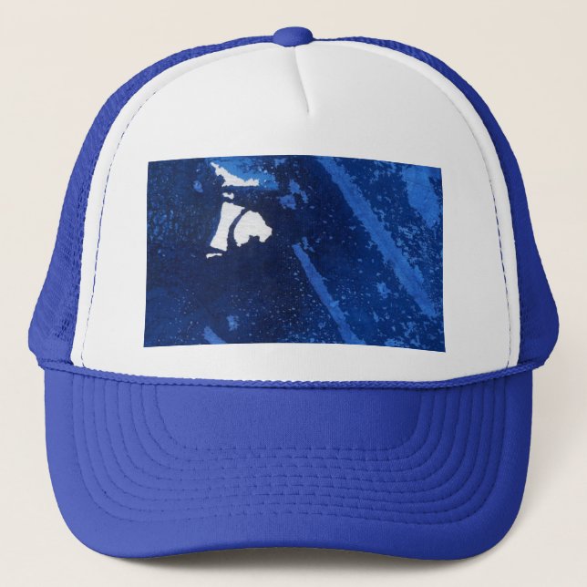 Camionero Resumen de diseño Gorra en azul profundo del océan (Anverso)