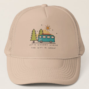 Camionero Retro Campervan - vamos a vagar ... Gorra de béisb