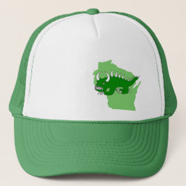 Camionero Rhinelander retro Hodag y gorra de Wisconsin