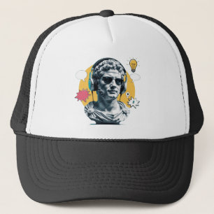 Camionero Romano busto con audífonos - Gorra de papá estétic
