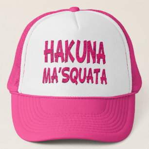 Camionero Rosa divertido del gorra de Hakuna Ma'Squata