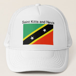 Camionero Santo San Cristobal y gorra de la bandera de Nevis