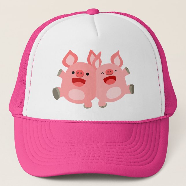 Camionero ¡SÍ! Gorra de cerdos de Personalizado cutáneo (Anverso)