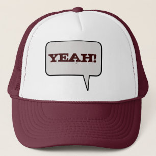Camionero Sí gorra de la burbuja del discurso