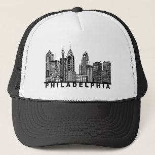 Camionero Silueta del horizonte de Filadelfia Gorra de camio