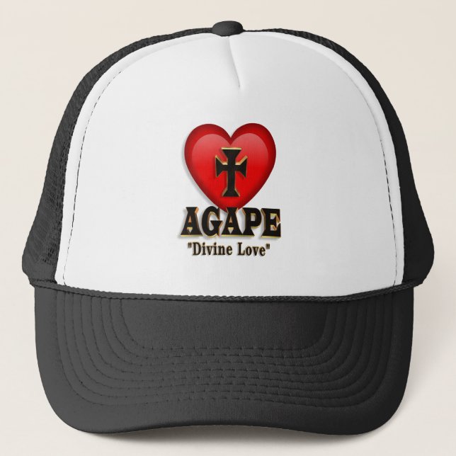 Camionero Símbolo de corazón agape del gorra de amor (Anverso)