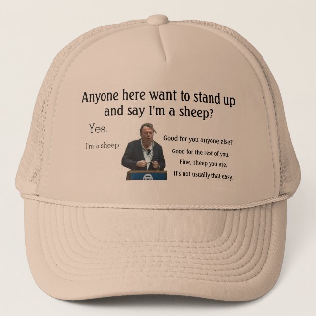 Camionero Soy un gorra de Hitchens de las ovejas (Anverso)