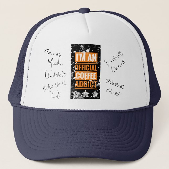 Camionero Soy un Gorra oficial de adicto al café / Cap (Anverso)