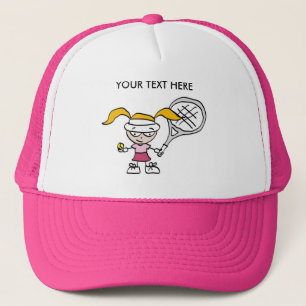 Camionero Tapa rosada de tenis / Gorra con personalizable im
