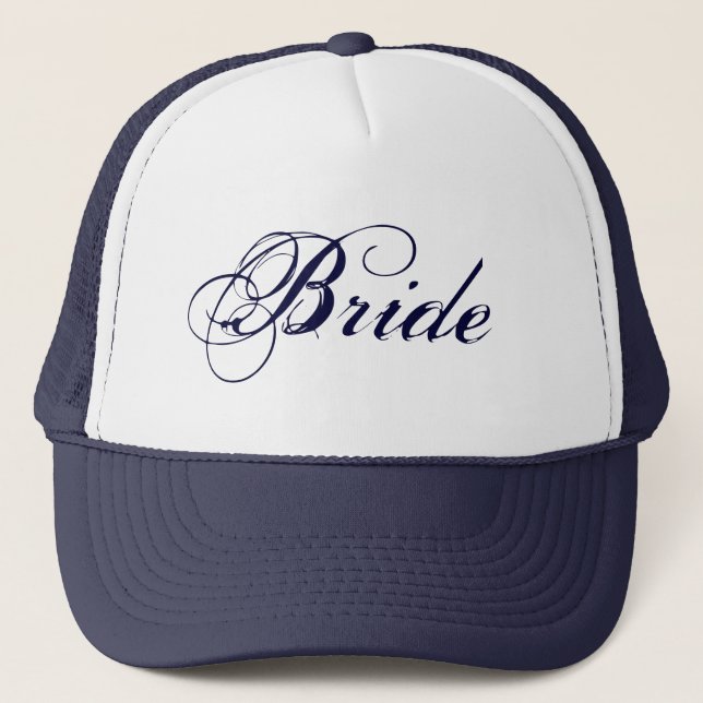 Camionero Tema azul marino gorra de novia (Anverso)
