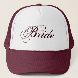 Camionero Tema marrón gorra de novia