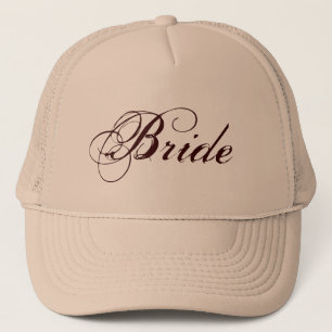 Camionero Tema marrón natural gorra de la novia