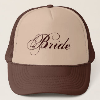 Camionero Tema natural marrón gorra de novia