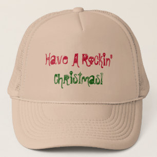Camionero ¡Tenga navidad de un Rockin'! Gorra