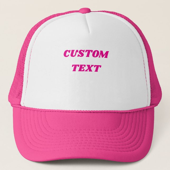 Camionero Texto personalizado Gorra de equipo de vacaciones  (Anverso)
