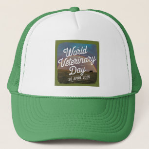 Camionero Tipografía vintage Gorra del Día Mundial de la Vet