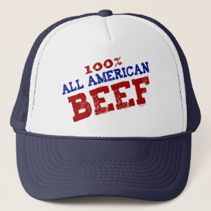 Camionero Todo el gorra americano de la carne de vaca