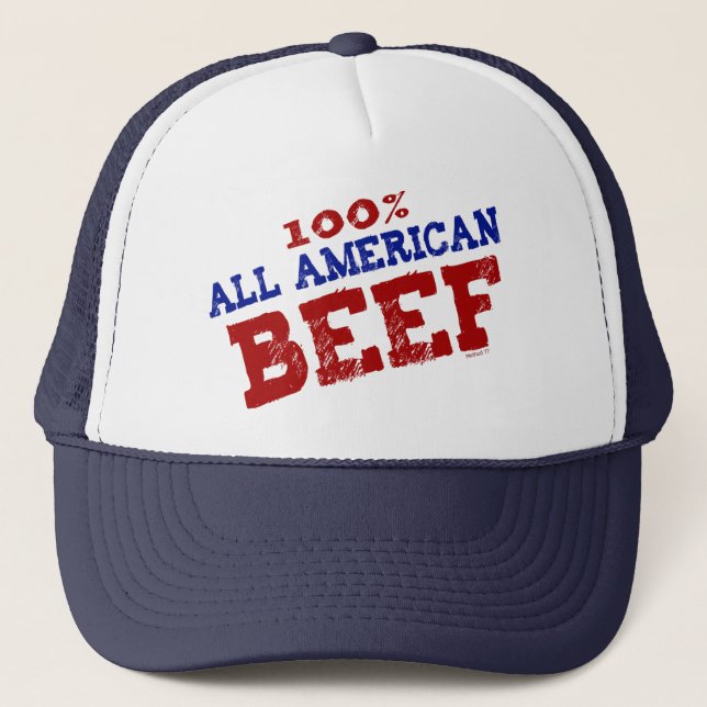 Camionero Todo el gorra americano de la carne de vaca (Anverso)