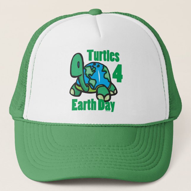 Camionero Tortugas para el Gorra del Día de la Tierra (Anverso)