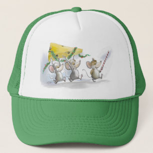 Camionero Trayendo al Navidad Gorra de vacaciones de queso
