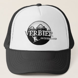 Camionero Verbier Suiza gorra blanco de snowboard