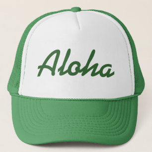 Camionero Verde del gorra de la hawaiana