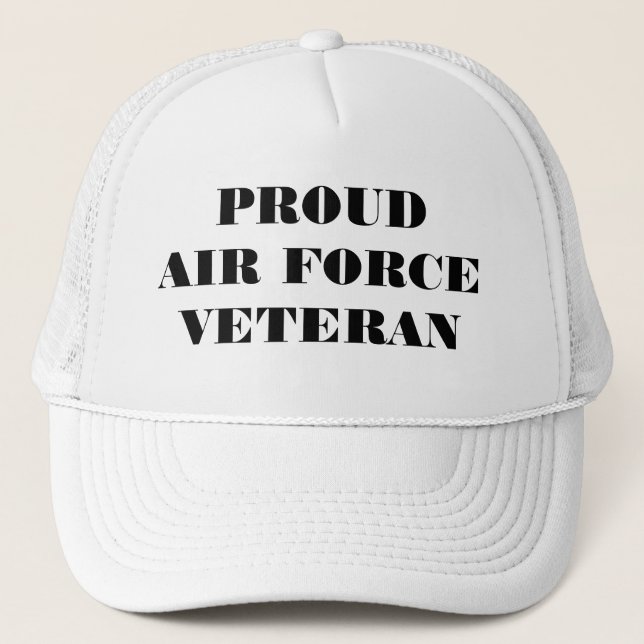 Camionero Veterano de la Fuerza Aérea Orgullosa gorra (Anverso)