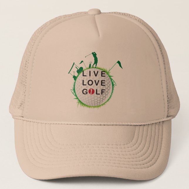 Camionero Vive, ama al Gorra de golf (Anverso)