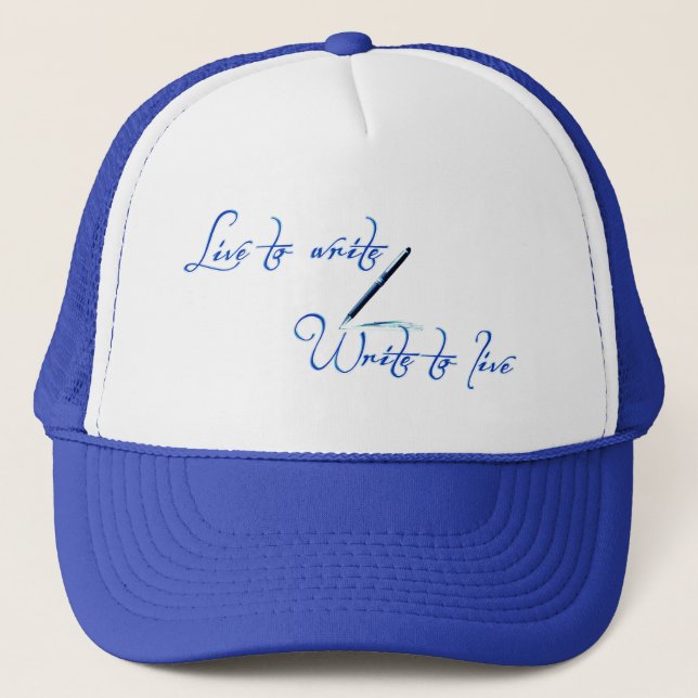Camionero Vivir para Escribir Escribir para Vivir Gorra de C (Anverso)