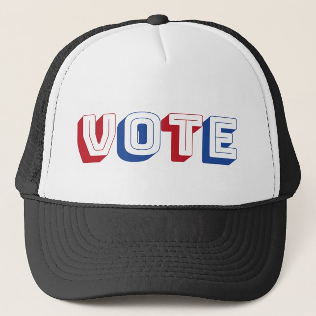 Camionero ¡Vota! Gorra de béisbol (Anverso)