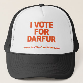 Camionero Voto por el gorra de Darfur