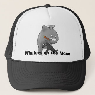 Camionero Whalers en el gorra de la luna