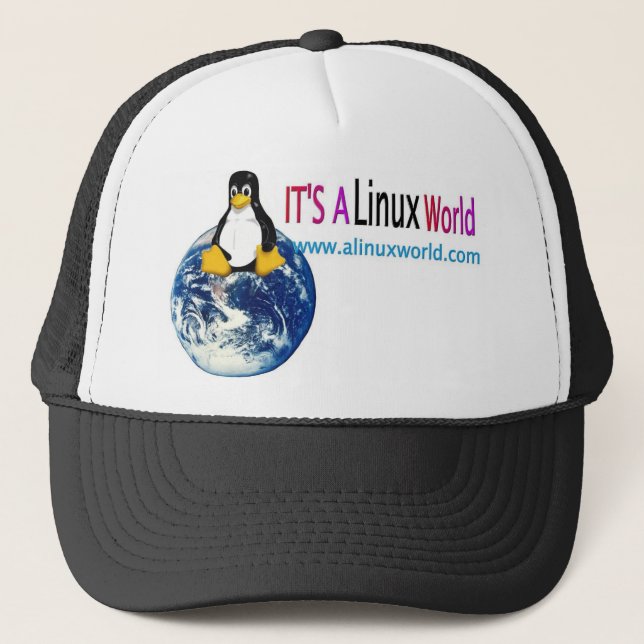 Camionero www.alinuxworld.com gorra de linux (Anverso)