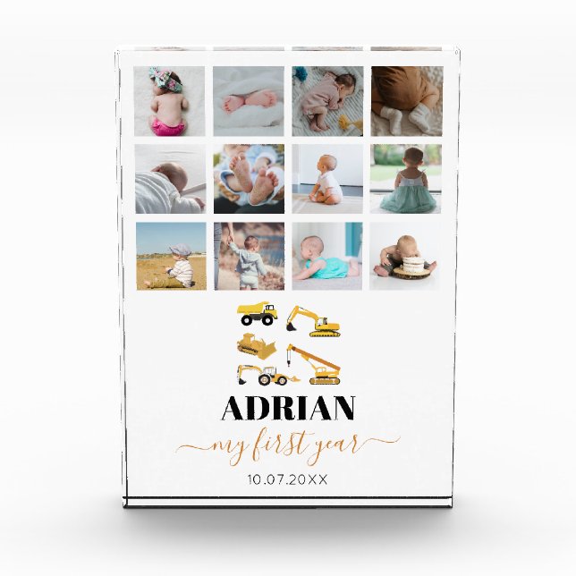 Camiones de construcción Collage de fotos de prime (Anverso)