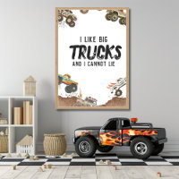 Camiones de monstruo divertidos Posters niños deco