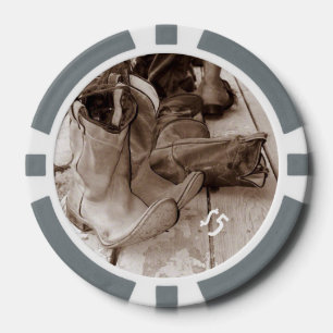 Camiones de póquer de arcilla para botas occidenta