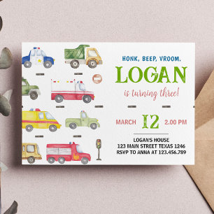 Camiones de transporte Invitación a la fiesta de c
