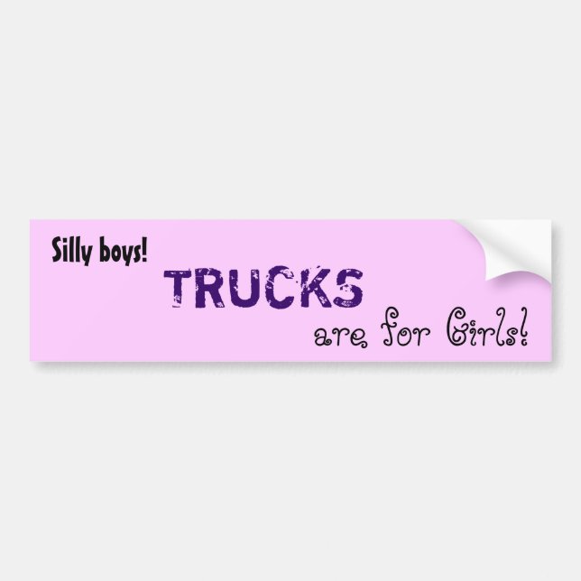 Camiones para Chicas pegatinas de parachoques (Frente)