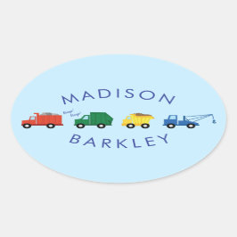Camiones Pegatinas de Sello para sobres de niño li