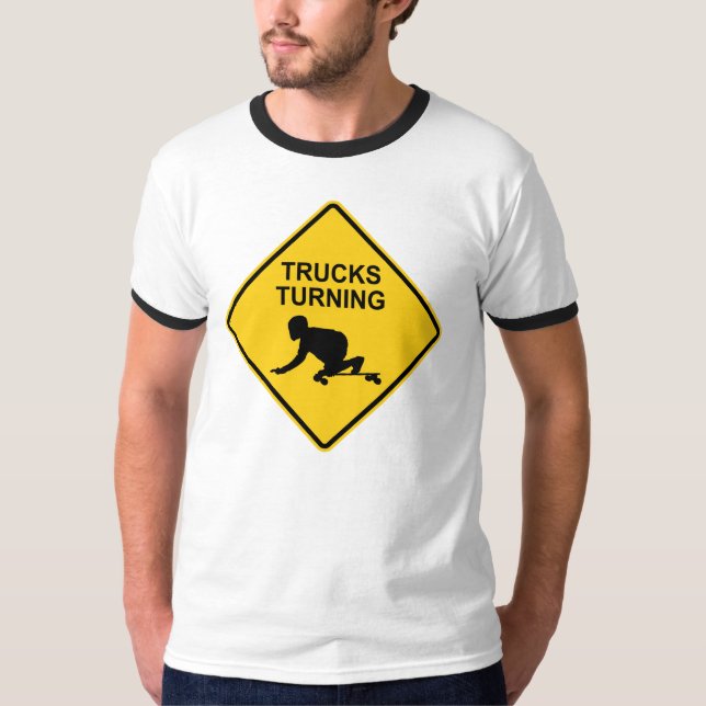 camiones que dan vuelta a la camiseta que anda en (Anverso)