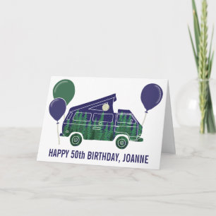 Camioneta con tarjeta de texto de Personalizado de