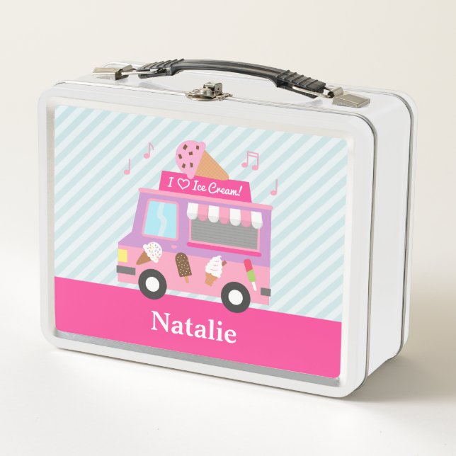 Camioneta de helado morada y rosa personalizada pa (Anverso)