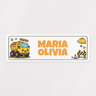 Camioneta Linda Etiqueta Escolar Nombre Personaliz