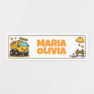 Camioneta Linda Etiqueta Escolar Nombre Personaliz