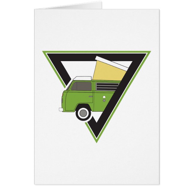 camioneta verde clásica triangular (Frente)