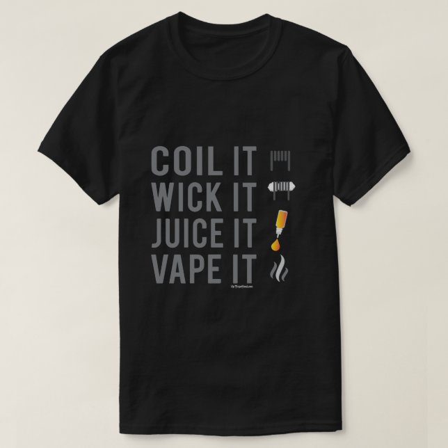 Camisa Ω VAPE | Coil Wick Juice Vape | VapeGoat™ (Diseño del anverso)